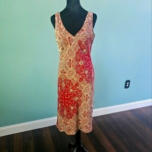 Banana Republic 100% Silk Sleeveless Knee Length Dress